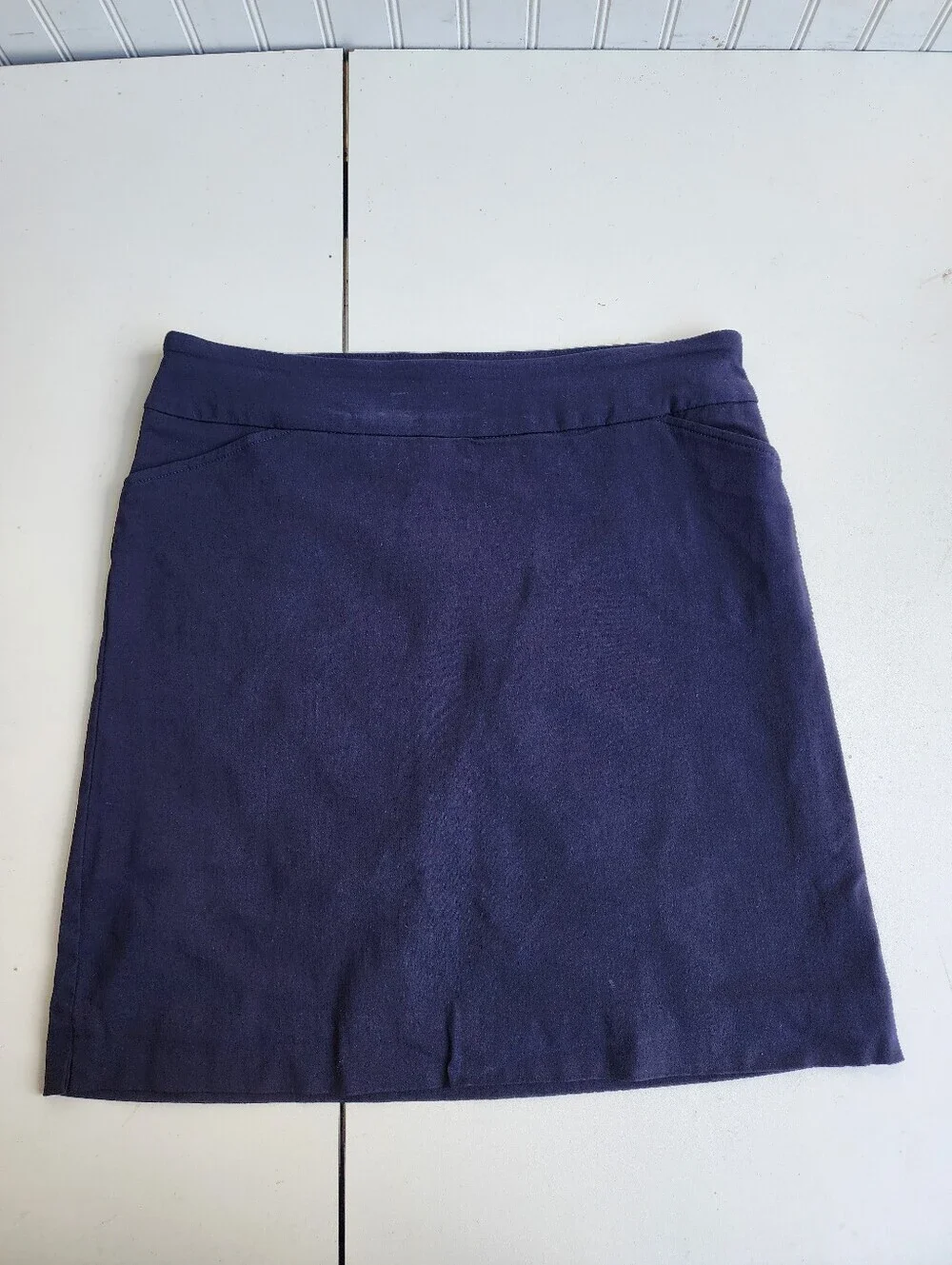 CORAL BAY GOLF SKORT NAVY  SKIRT SHORTS UNDER POLYESTER BLEND Rayon Nylon S